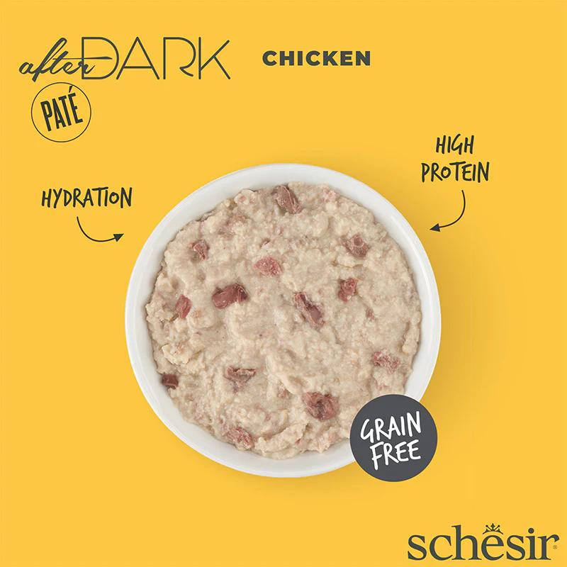 Schesir After Dark Patè For Cat - Chicken 80g (Min Order- 12 Cans)