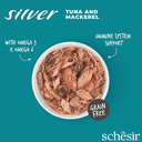 Schesir Silver Senior Cat Wholefood - Tuna And Mackerel 70g (Min Order- 12 Cans)