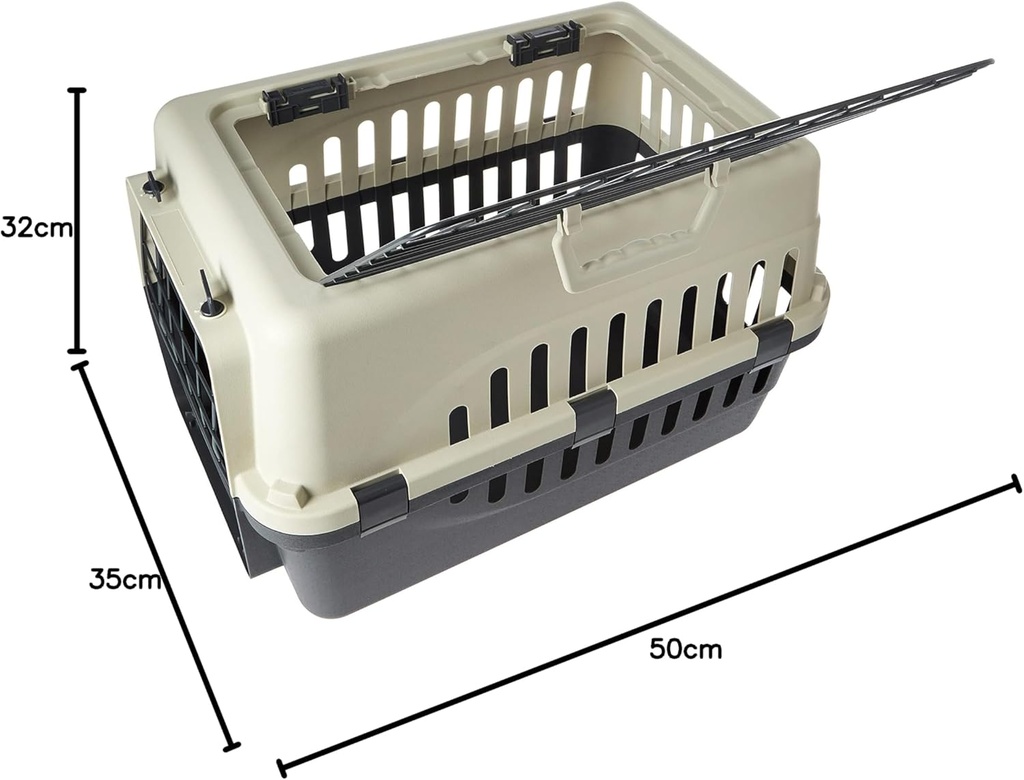 Pet Mode Plastic Pet Carrier Top & Front Door[Dimension - 50 x 32 x 34.5cm]