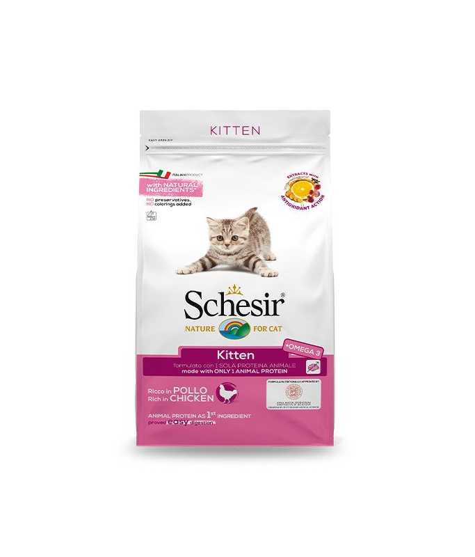 Schesir Dry food for kittens with a single protein source - Kitten Rich in Chicken 400g