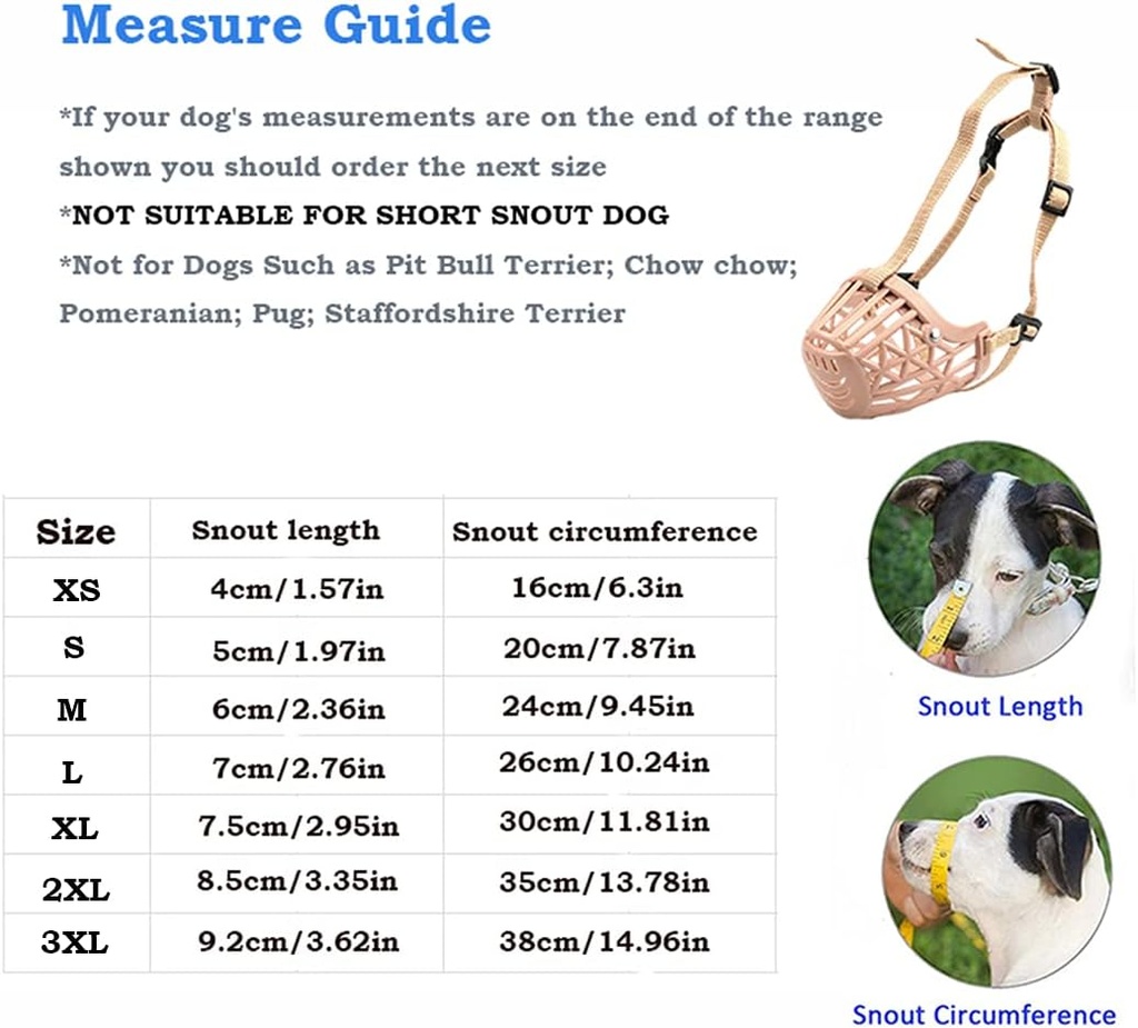 Pado Plastic Dog Muzzle[Size - M]