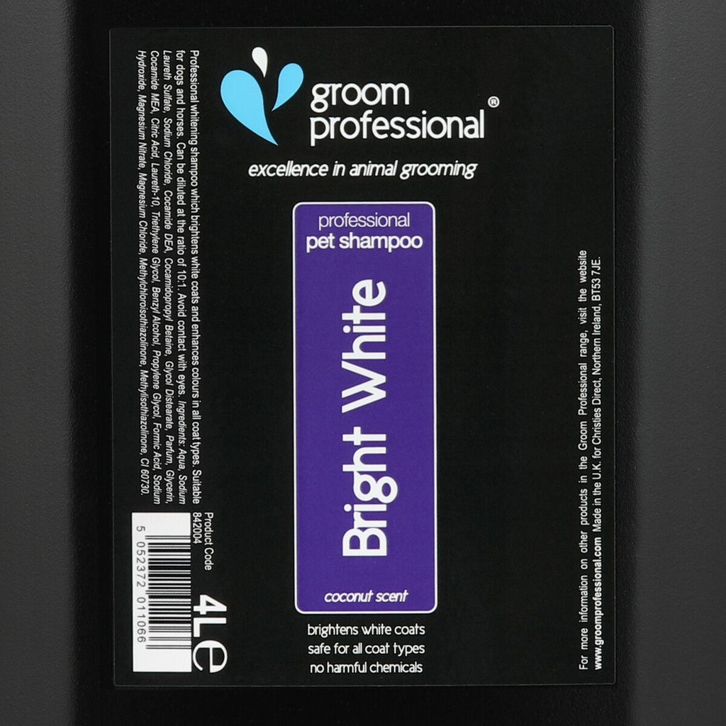 Groom Professional Bright White Shampoo[Volume - 4 litre]