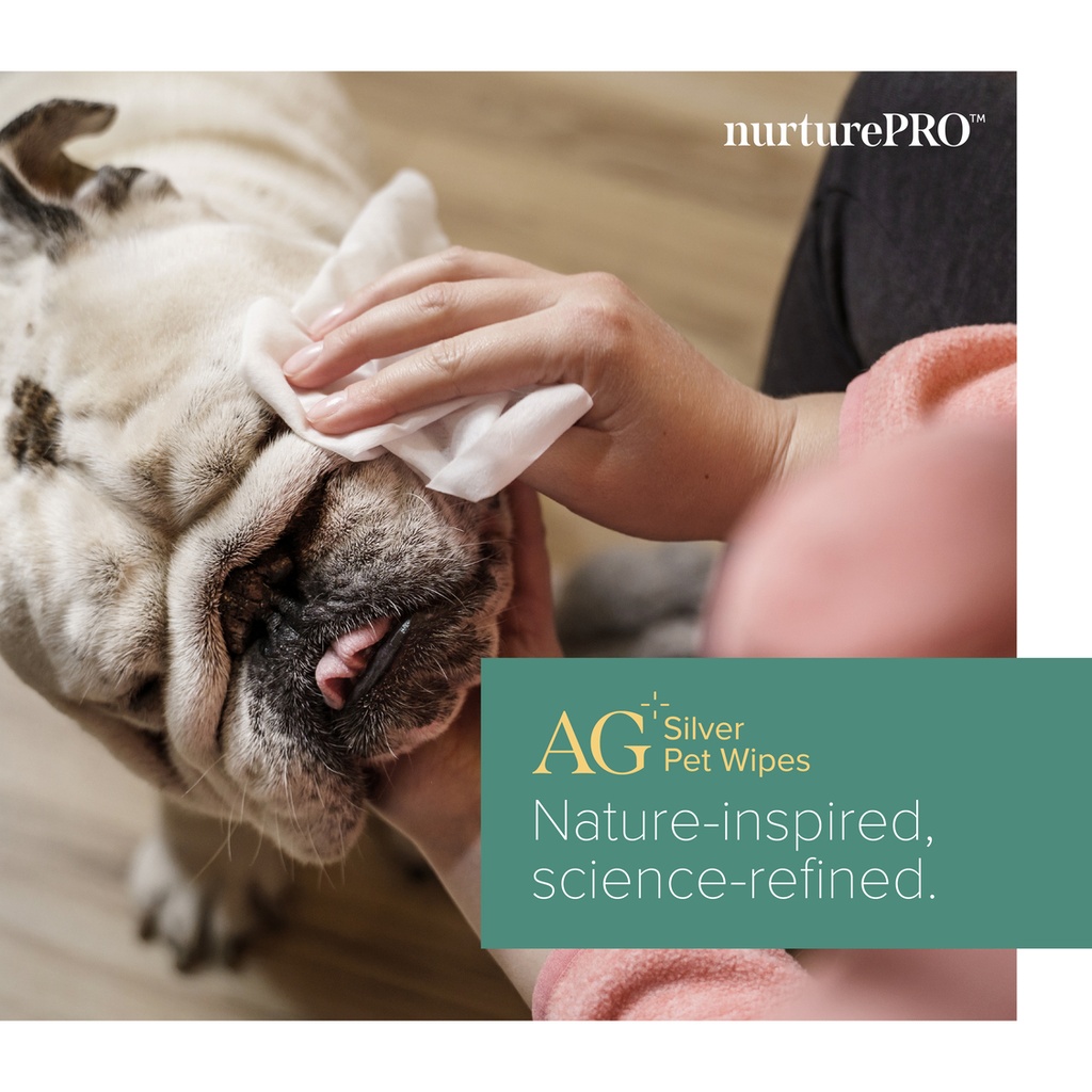 NurturePro AG+ Silver Pet Wet Wipes -Unscented (10 Sheets/ Pack)