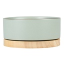 Duvo+ Feeding Bowl Stone Timber 450ml - 12,5x12,5x6cm Green