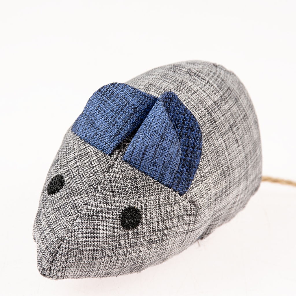 Duvo+ ECO Navy Mouse & Catnip 8,5x4,5x6cm Blue/Grey