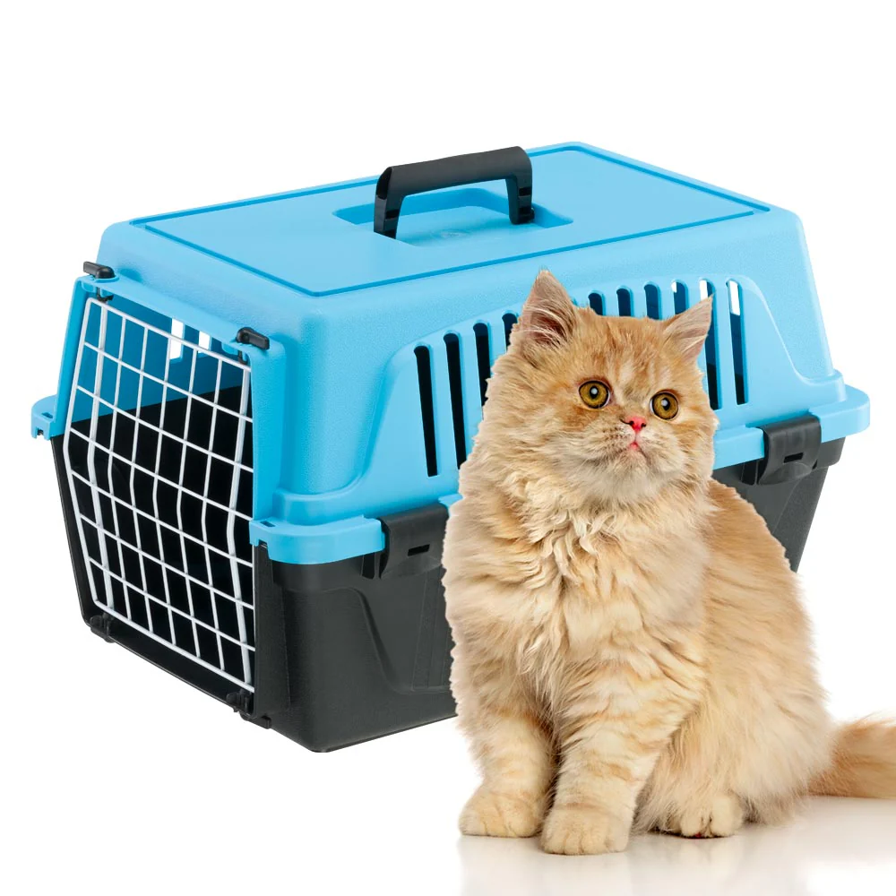 Ferplast ATLAS 10 EL Cat and Small Dog Carrier 32,5 x 48 x h 29 cm - Light Blue