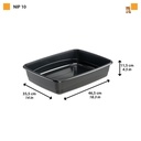 Ferplast Litter Tray NIP10 Black 46.5x35.5x11.5cm