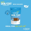 Schesir GF Dog Snacks Skin & Coat Jerky 115g - Salmon