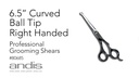 Andis 6.5" Ball Tip Shear — Right Handed