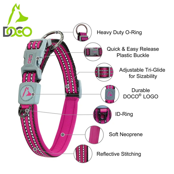 DOCO® VARIO O-Ring
Collar Reflective 1.5 x 39-44cm(S) R.Pink