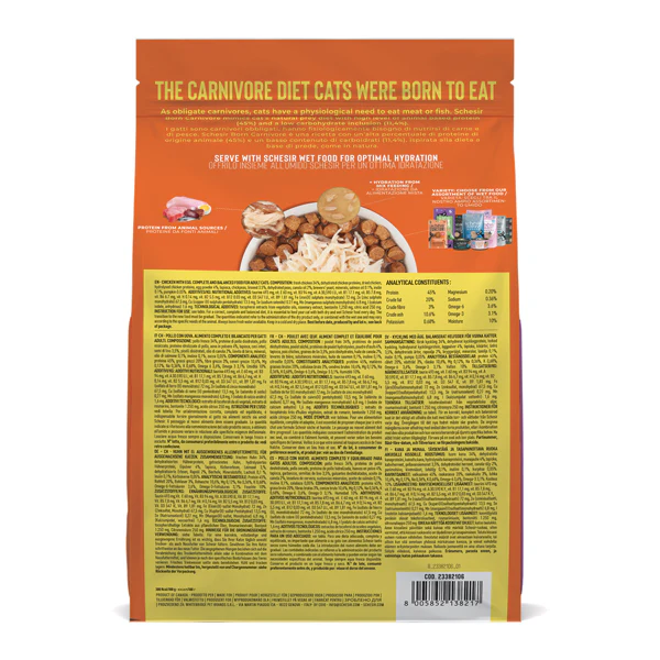 Schesir Born Carnivore Grain Free Oven Baked Dry Cat Chicken & Egg 1.25kg