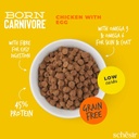 Schesir Born Carnivore Grain Free Oven Baked Dry Cat Chicken & Egg 1.25kg