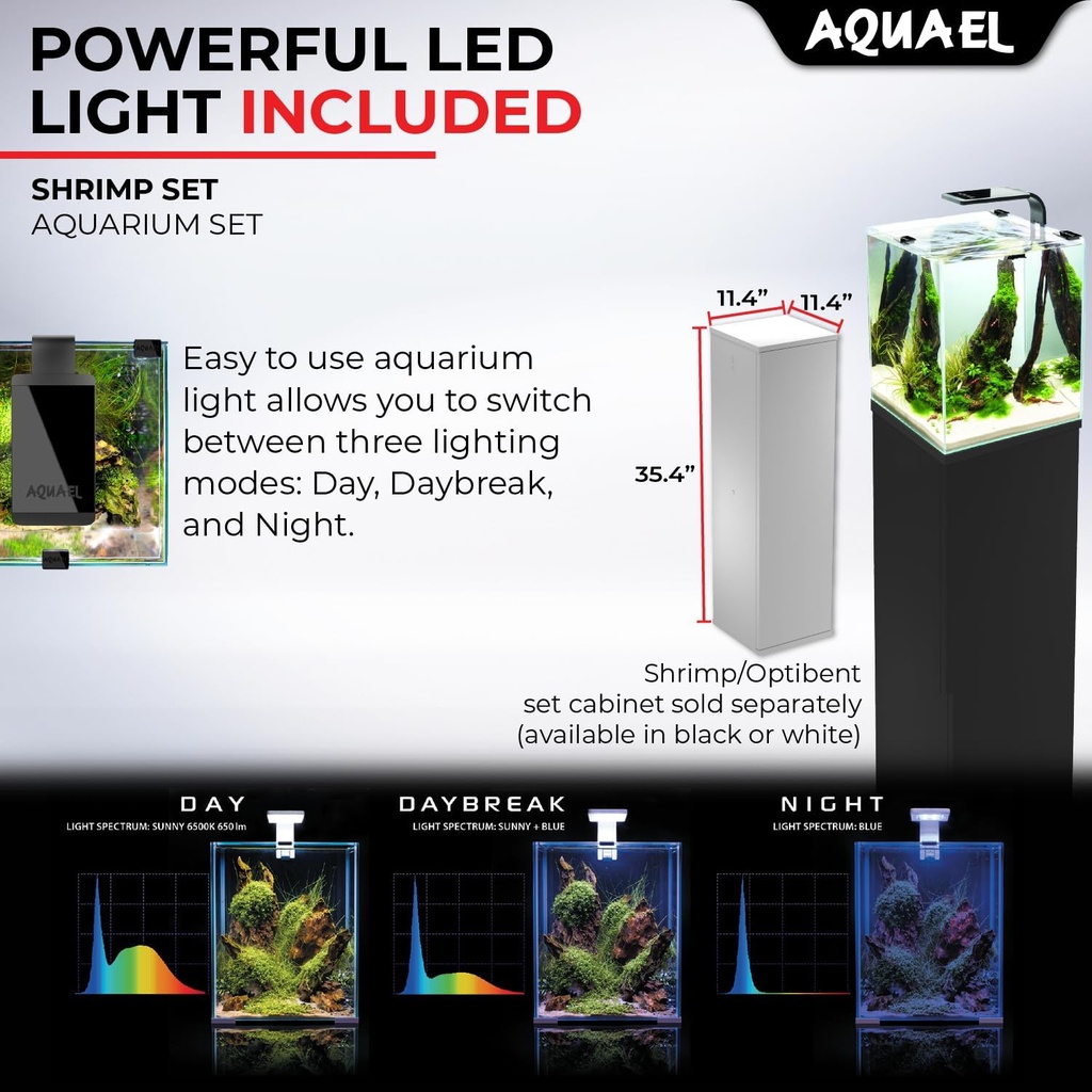 Aquael Shrimp Set Smart White-Day & Night[Volume - 20L]