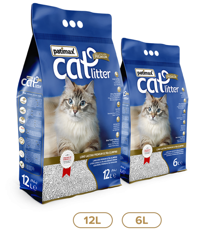 Patimax Premium Ultra Clumping Cat Litter[Flavor - Baby, Size - 12L]