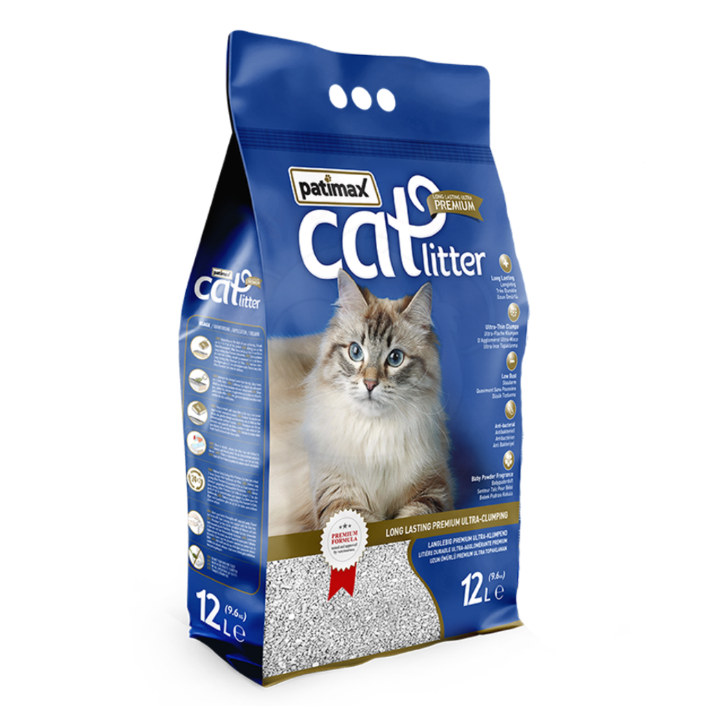 Patimax Premium Ultra Clumping Cat Litter[Flavor - Orange, Size - 12L]