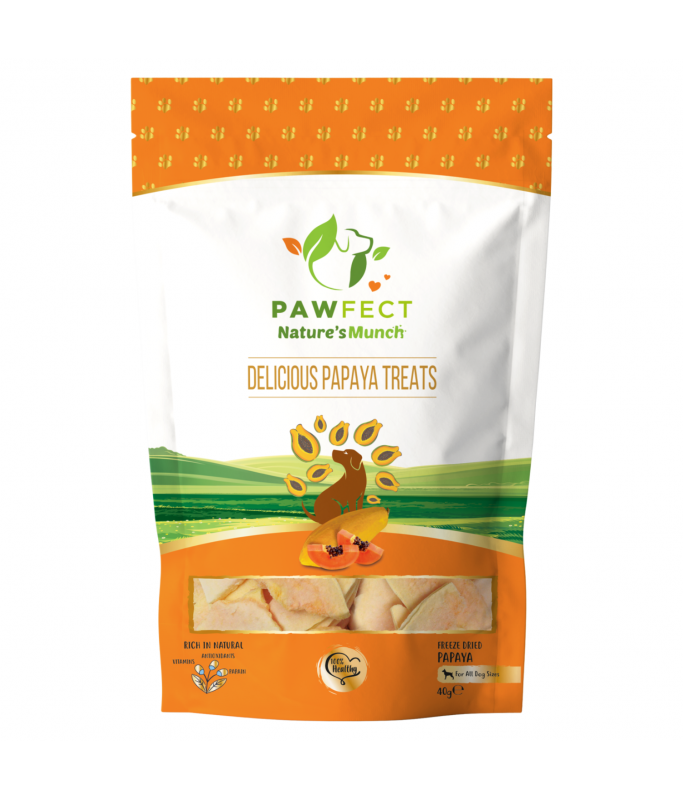 Pawfect Natures Munch Freeze-Dried Dog Treats Papaya 40g