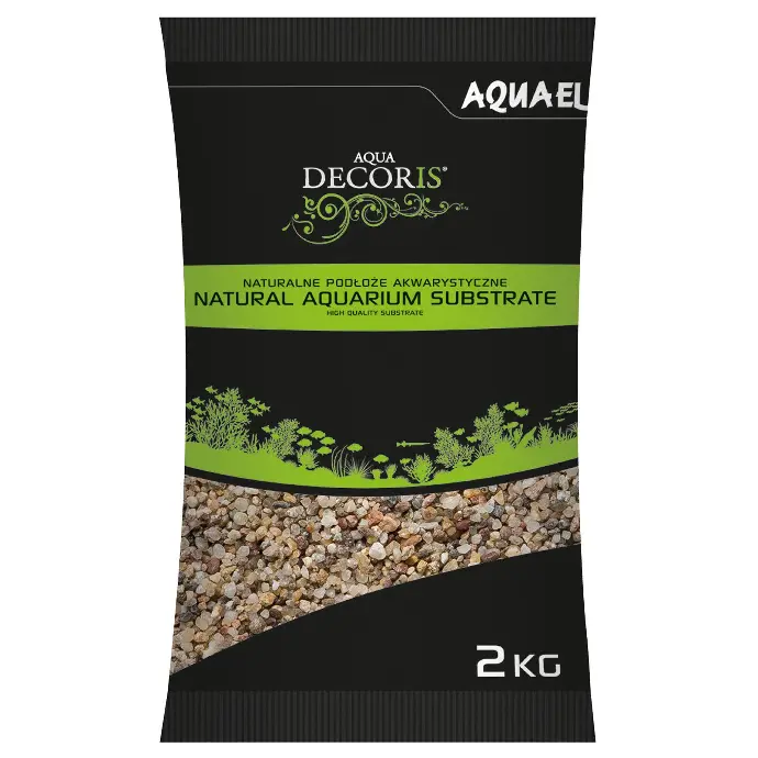 Aquael Natural Multicoloured Gravel 1.4-2  mm[Weight - 2Kg]