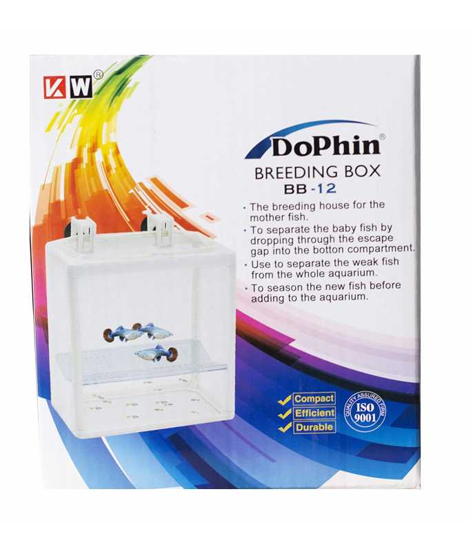 KW Zone Dophin Breeding Box-Without Pump 12.5x8x14.5cm[Dimension - 12.5x8x14.5cm]