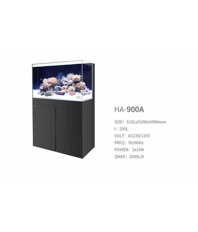 Boyu Marine Aquarium-Black, Tank + Cabinet Set (Back Filtration System)[Dimension - 915x533x508cm]