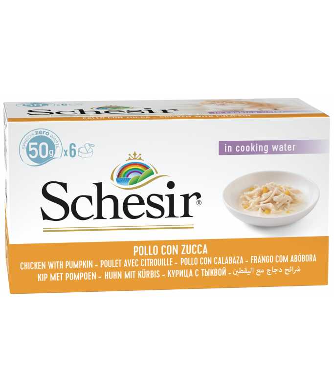 Schesir Cat Multipack Can Chicken with Pumpkin-6x50g[Weight - 6x50g]