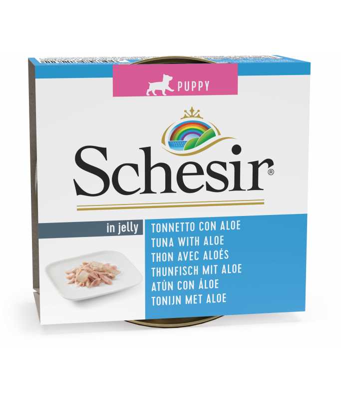 Schesir Puppy Can-Wet Food Tuna with Aloe-(Min Order 150g - 10pcs)[Weight - 150g]