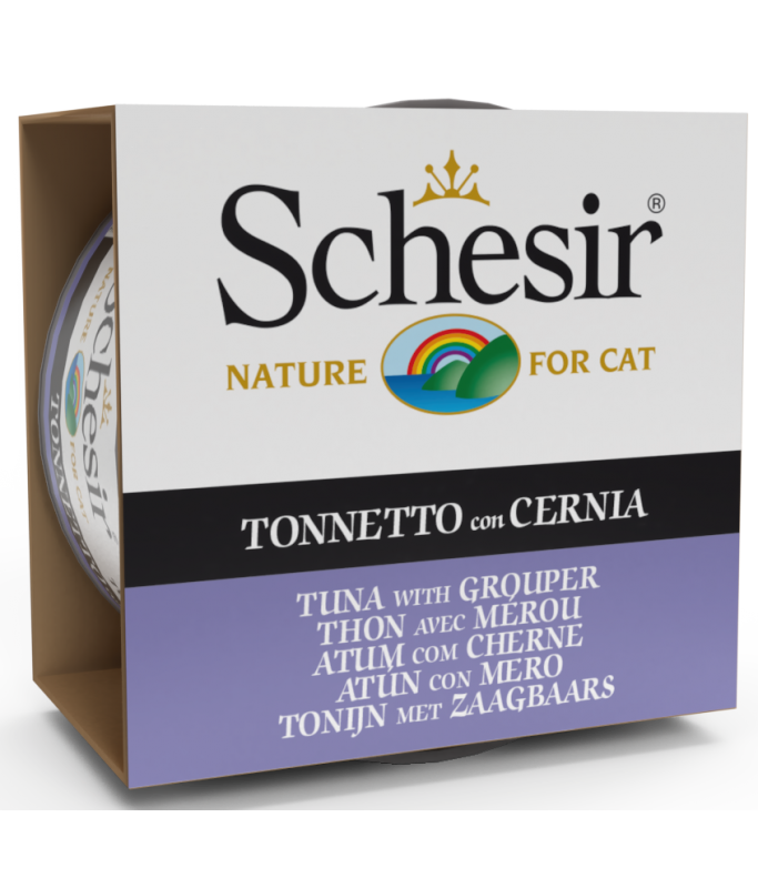 Schesir Cat Wet Food-Tuna With Grouper (Min Order 85g - 14pcs)[Weight - 85g]