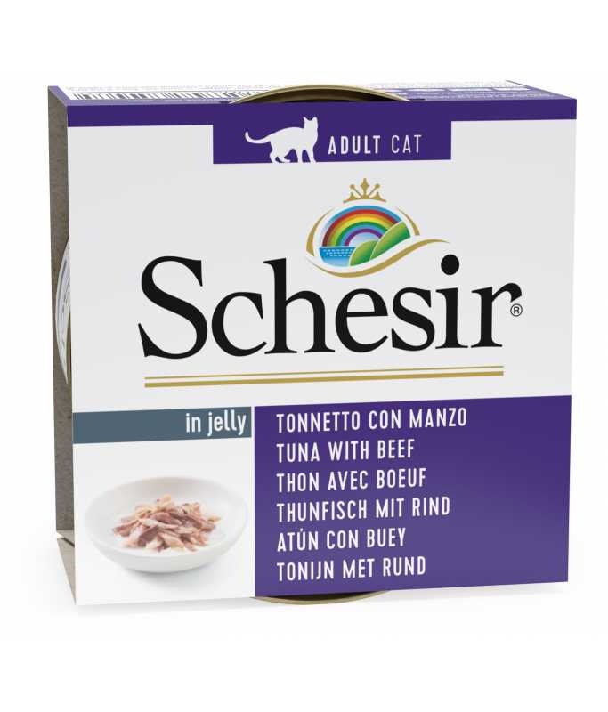 Schesir Cat Wet Food-Tuna With Beef Fillets (Min Order 85g - 14pcs)[Weight - 140g]