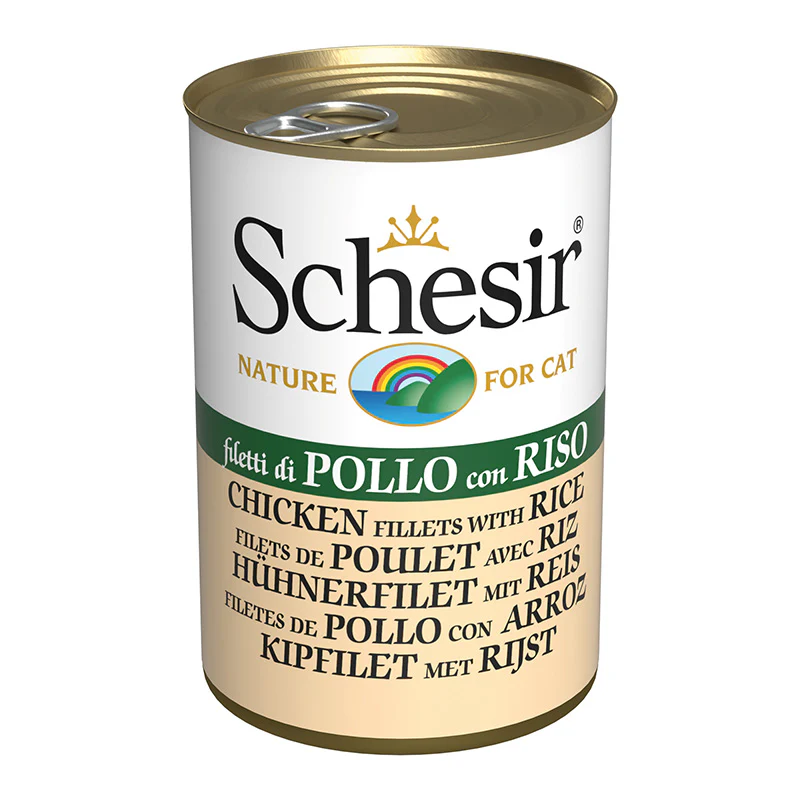 Schesir Cat Can Chicken Fillets with Rice[Weight - 140g]