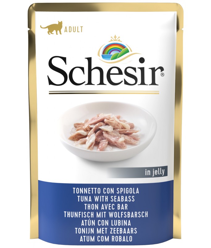 Schesir Cat Pouch Jelly Tuna with Seabass 85g (Min Order- 20pcs)