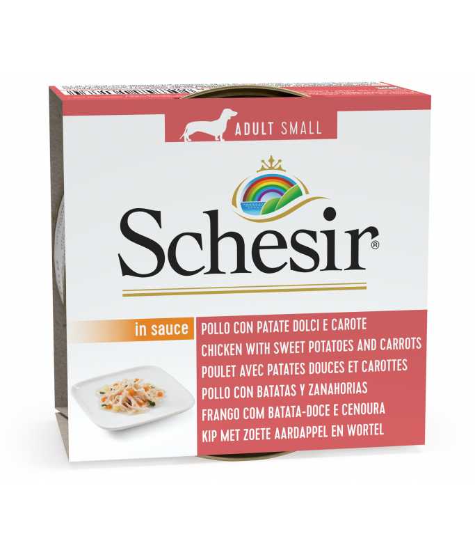 Schesir Dog Wet Food Can-Chicken with Potatoes and Carrots - (Min Order 85g- 14pcs)[Weight - 85g]