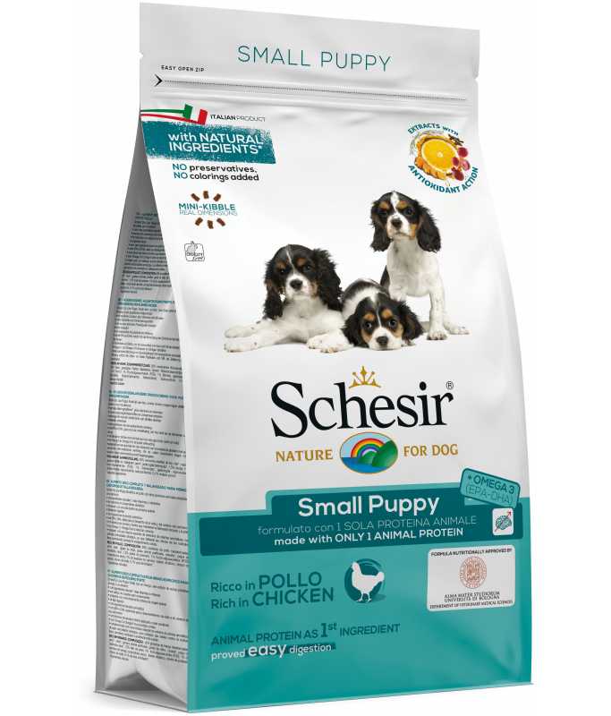 Schesir Dog Dry Food Puppy Chicken-Small 800g[Weight - 800g]