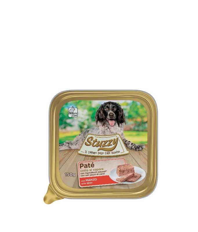 Stuzzy Classic Dog Paté with Beef 150g Alutray (Min Order 150g- 22pcs)[Weight - 150g]