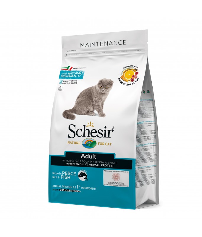 Schesir Cat Dry Food Maintenance with Fish-Adult[Weight - 10kg]