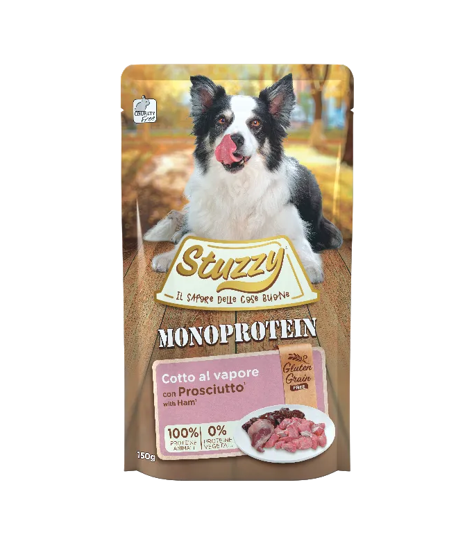 Stuzzy Dog Pouch Grain Free Monoprotein Ham (Min Order 150g- 12pcs)[Weight - 150g]