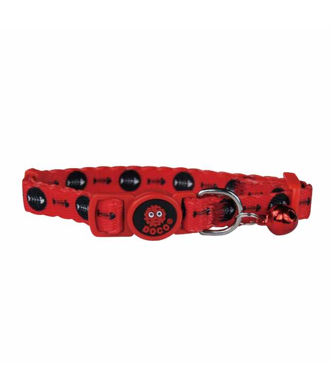 DOCO® LOCO Cat Collar Pattern Printed (DCAT002)[Texture - Red Fish]