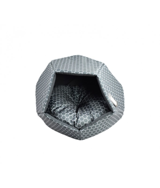 Empets Cubby House With Cushion  Modern (60x60x44cm)[Dimension - 60x60x44cm, Texture - Printed Black & White]