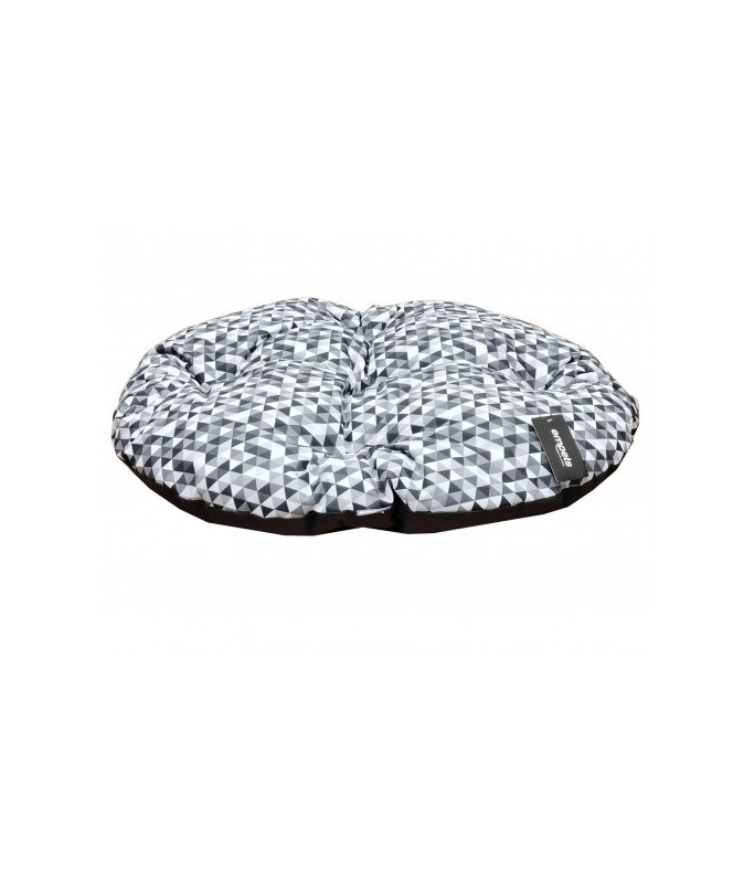 Empets Oval Cushion Modern[Dimension - 78x66cm, Texture - Printed Black & White]