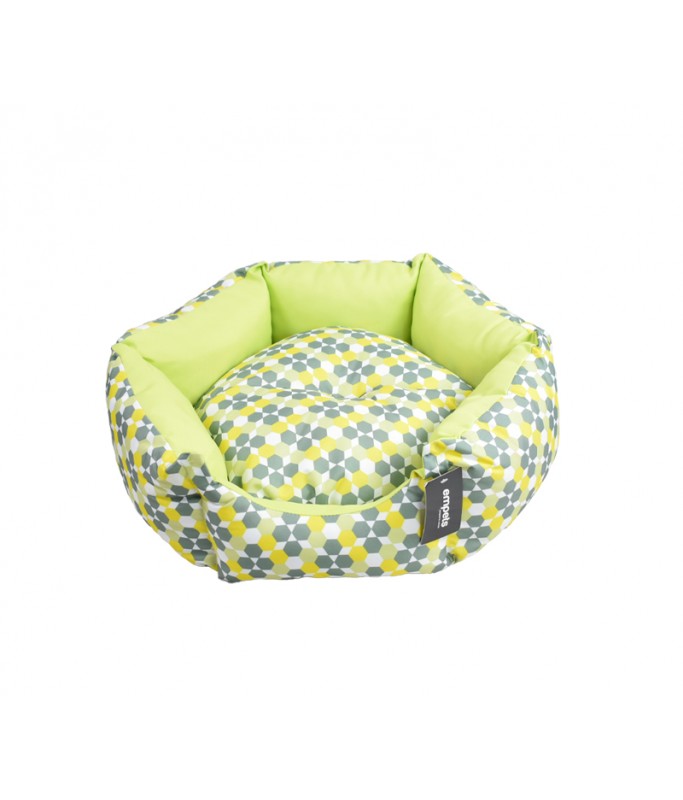 Empets Venus Bed Modern[Dimension - 55x55x20cm, Texture - Printed Green & Lemon]