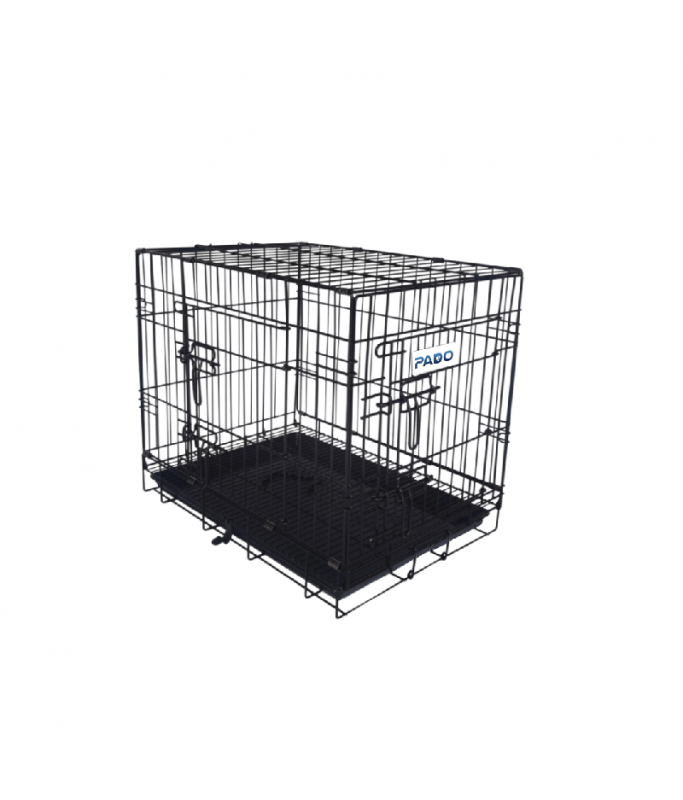 Pado Double Door Dog Crate with Mesh Floor, 77x49x56.5cm