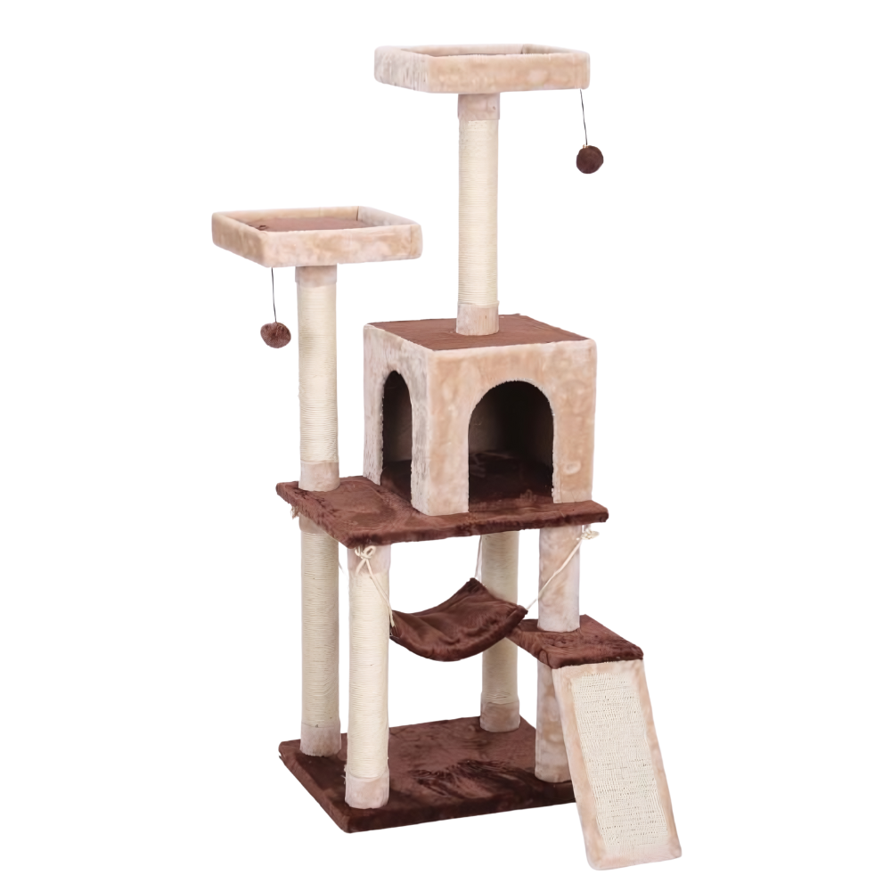 Catry Cat Tower With Scratcher 50x40x136cm