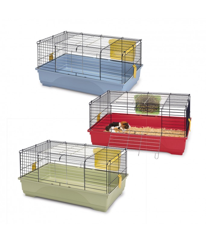 IMAC EASY 80-Cage for Rabbits and Guinea pigs[Dimension - 80x48.5x42cm]