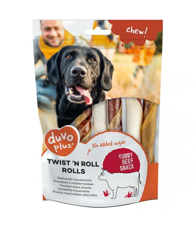 Duvo Twist'N Rolls Beef - 12.5cm - 5Pcs / 20cm - 2Pcs[Count - 5, Length - 12.5cm]