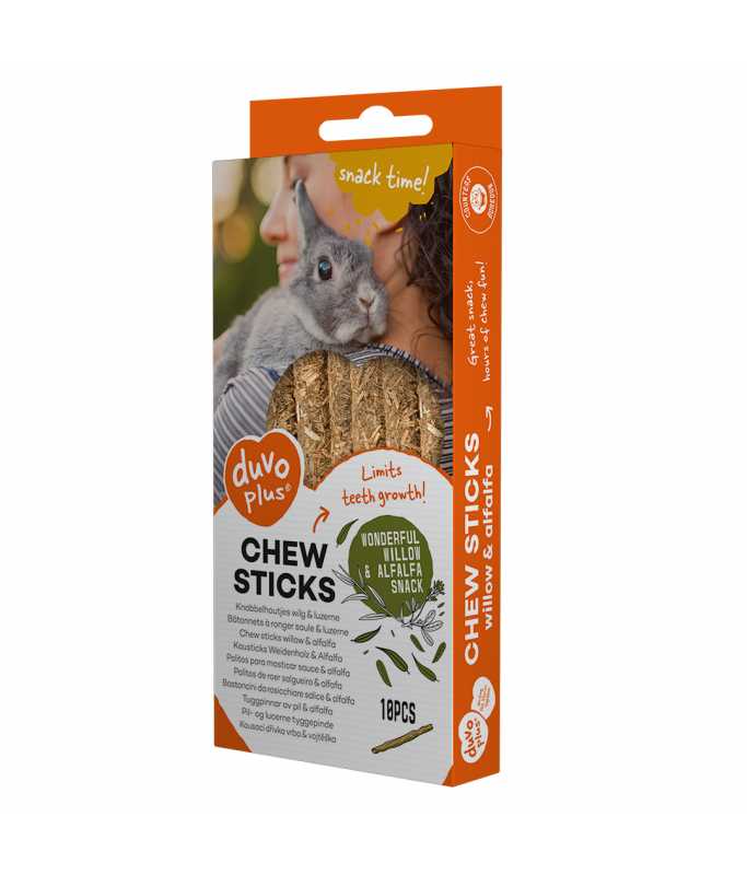 Duvo+ Chew Sticks Willow & Alfalfa 70g - 10pcs - 12x1x1cm