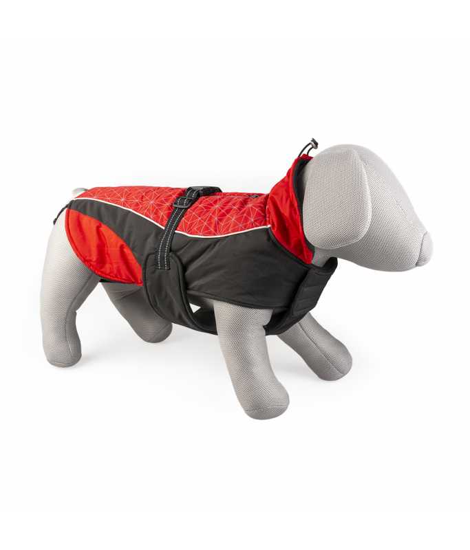 Duvo+ Dog Jacket Hi Vis Casual Red/Black[Size - XL]