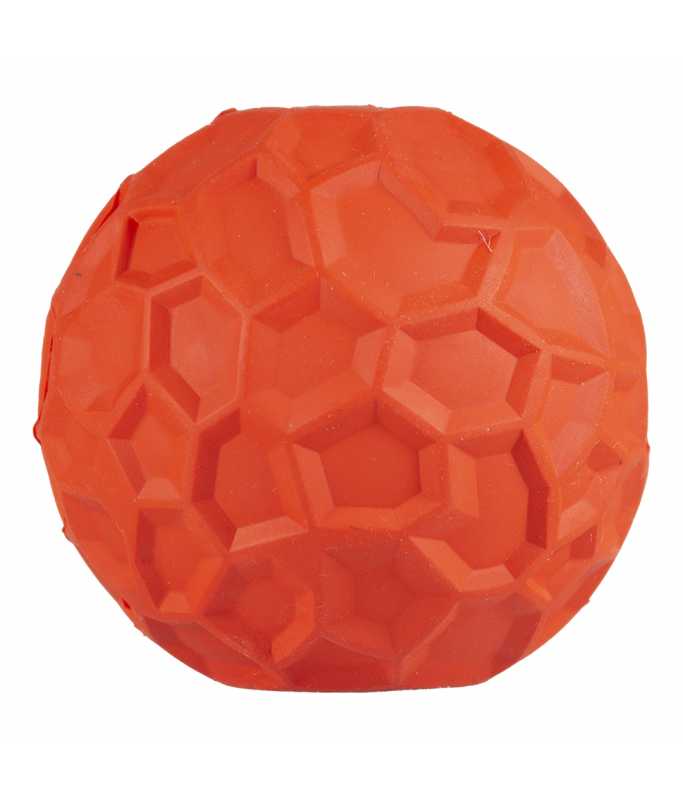 Duvo+ Rubber Hexagon Ball Dispenser Dog Toy 6x6x6cm, Red