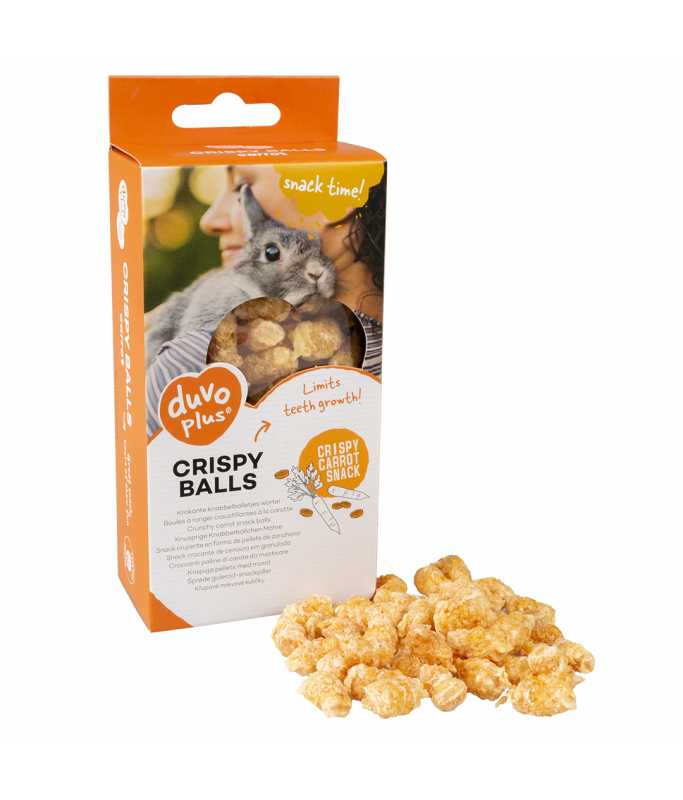 Duvo+ Crispy Chew Balls Carrot Orange 50g