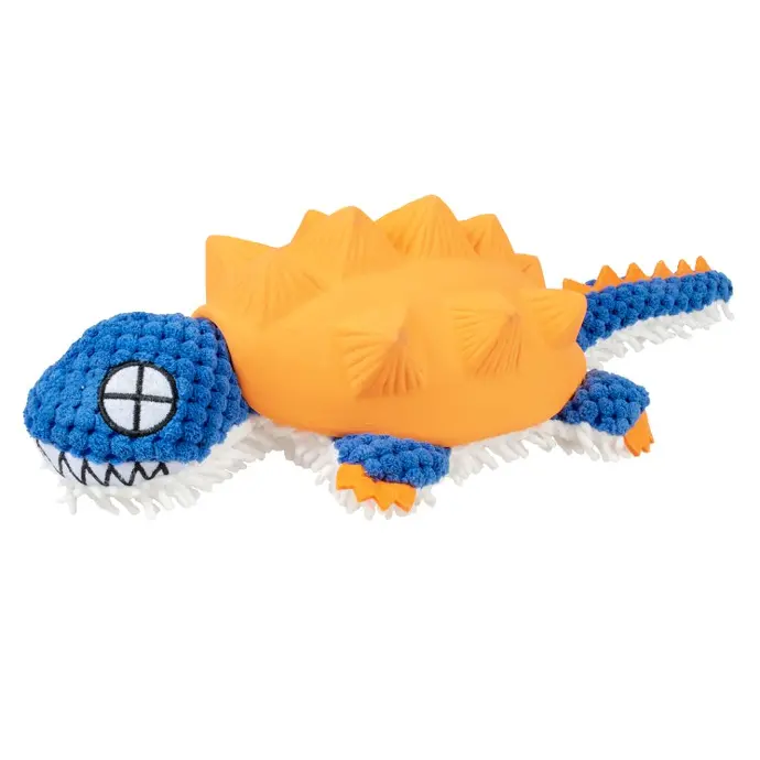 Duvo+ Plush & Latex Armadillo 34x14x8.5cm orange/blue