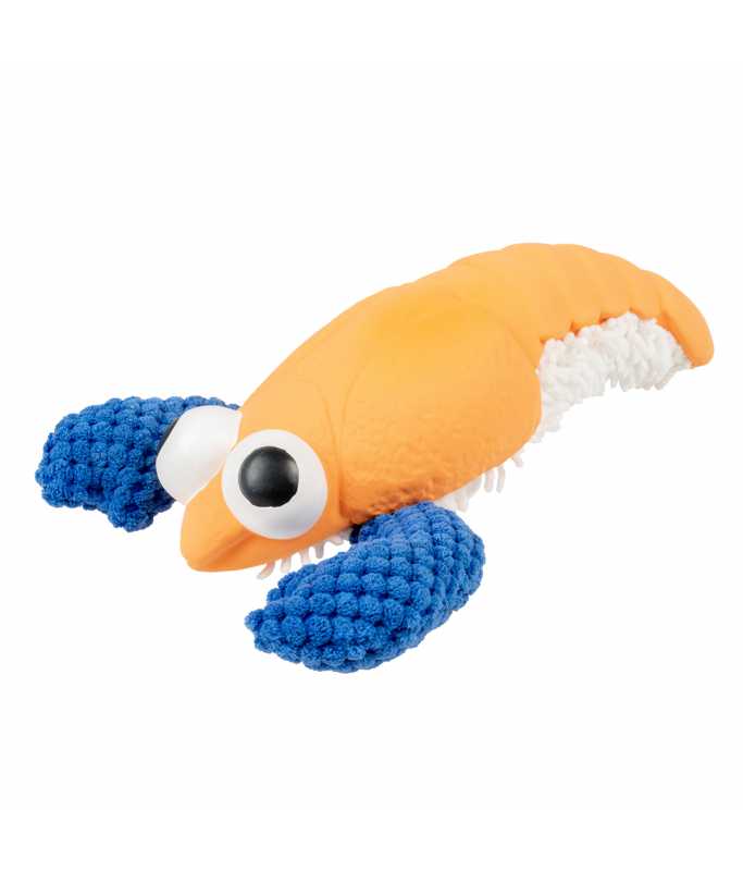 Duvo+ Plush & Latex Lobster 24x18.5x6.5cm orange/blue