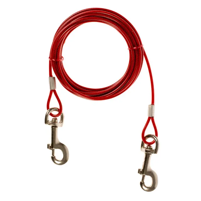 Duvo Dog Tie out Cable Lightweight Red 4.5m[Length - 4.5m]