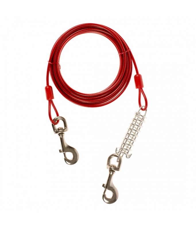 Duvo Tie out Cable With Spring Heavy Duty Red 6m[Length - 6m]